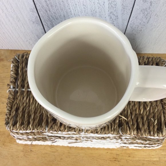 Rae Dunn Artisian 'Wish' Mug, Cream black letters - Picture 5 of 6